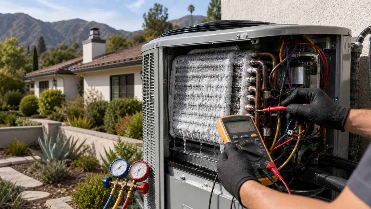 Carrier AC noise diagnosis on a Tesoro del Valle home in Santa Clarita