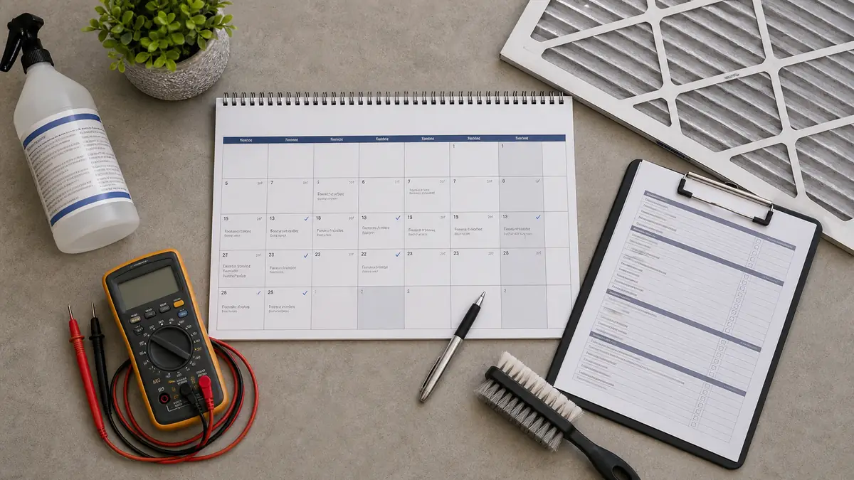 Seasonal Carrier HVAC maintenance calendar for a Santa Clarita home