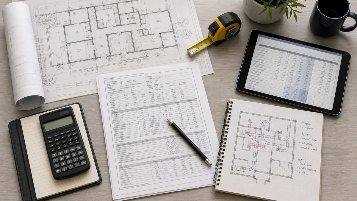 Diagram of a Manual J load calculation for a Santa Clarita home