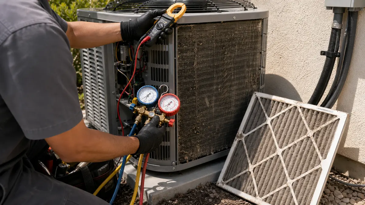 Diagnosing high summer HVAC energy use in a Santa Clarita home