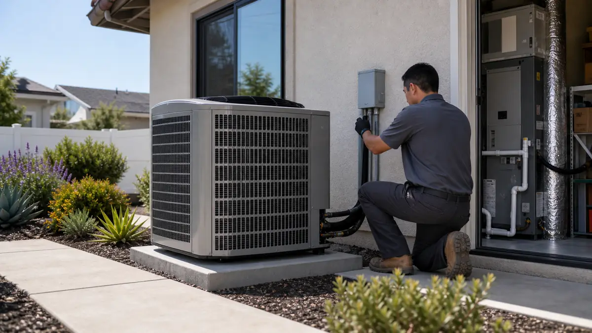 New Carrier 26-series condenser and coil installed at a Santa Clarita home