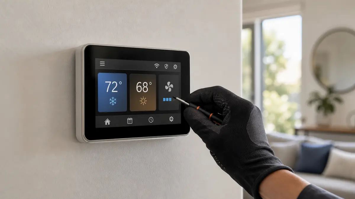 Wiring a Carrier Infinity System Control thermostat in a Santa Clarita home